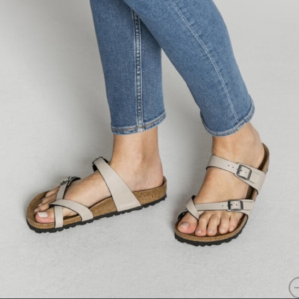 Mayari Vegan Birkenstock Stone 36 (5-6) PreLoved